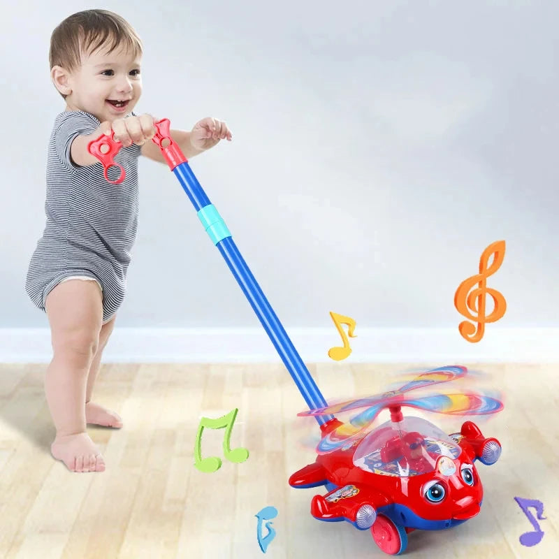 Brinquedo de Empurrar Infantil – Avião para Meninos e Meninas